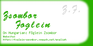 zsombor foglein business card