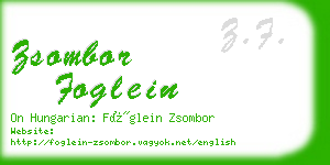 zsombor foglein business card